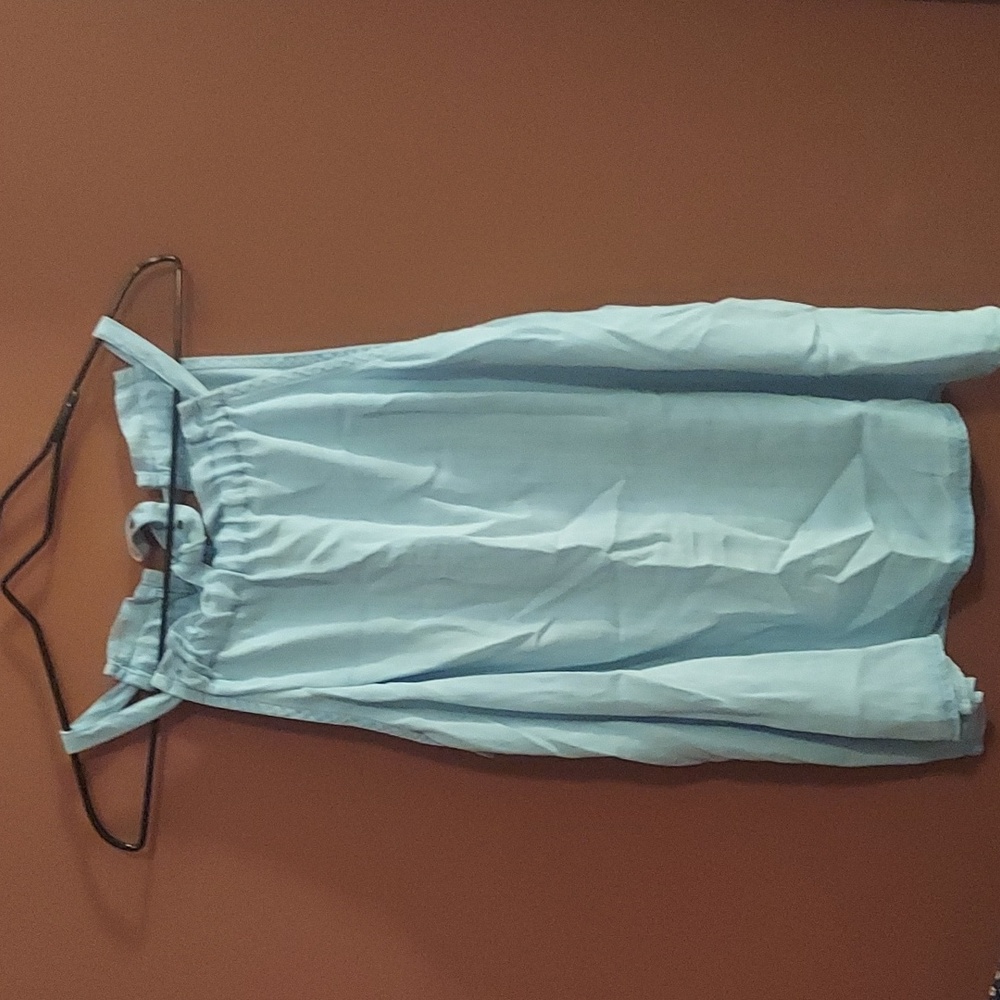 LightBlue Thin Denim Halter Top